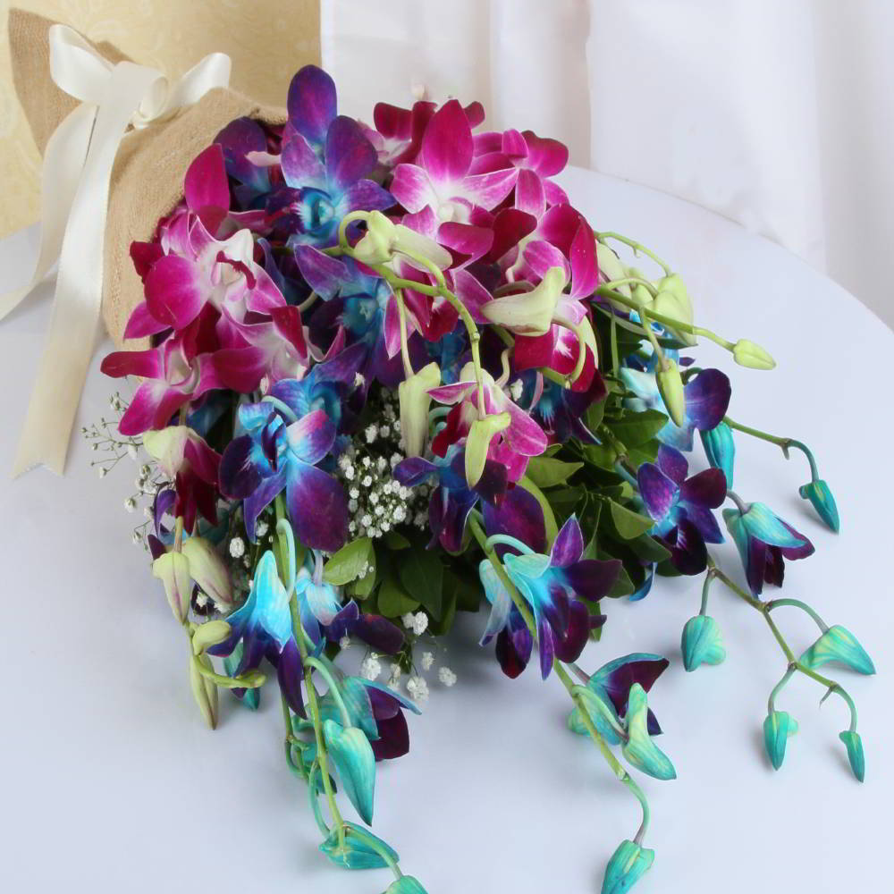 Twelve Mix Orchids Bouquet