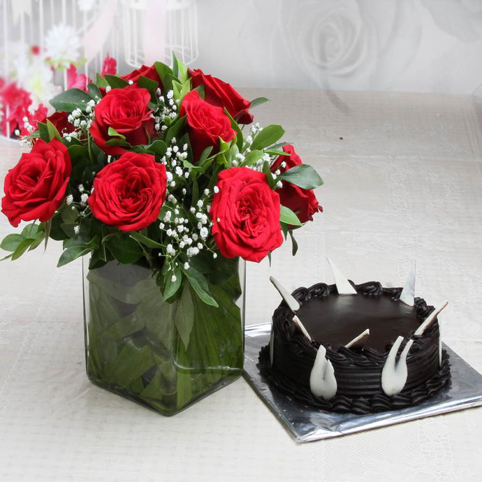 Surprise Your Loved Ones by Sending Flowers with Cakes Online from Flowersacrossindia.com - Same Day Delivery