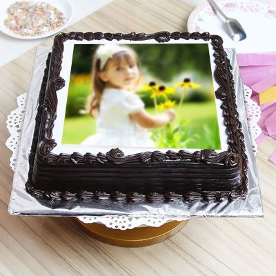 Eggless Chocolate Flavor Personalized Photo Cake