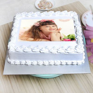 One Kg Fresh Cream Photo Cake