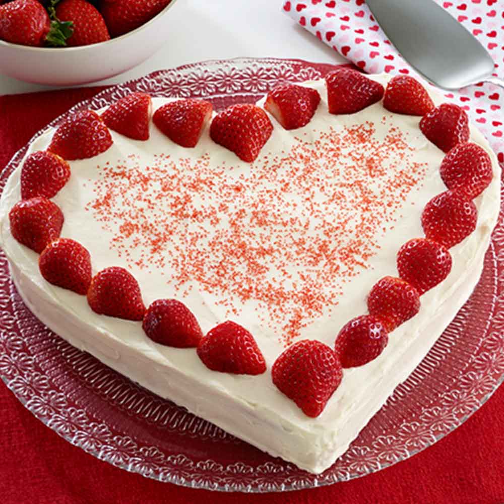 Sensational Strawberry Love Cake