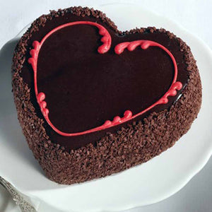 Heart Shape Choco Flakes Cake