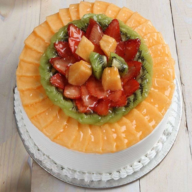 Eggless Fresh Fruit Five Star Cake