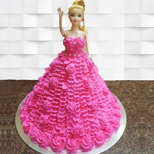 Barbie Doll Shape Cake