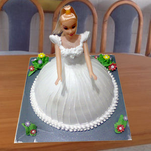 Fresh Cream Doll Shape Cake