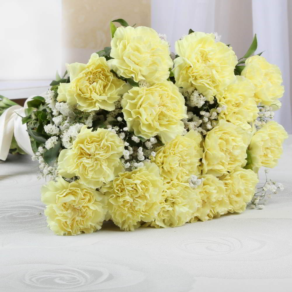 Yellow Carnations Bouquet