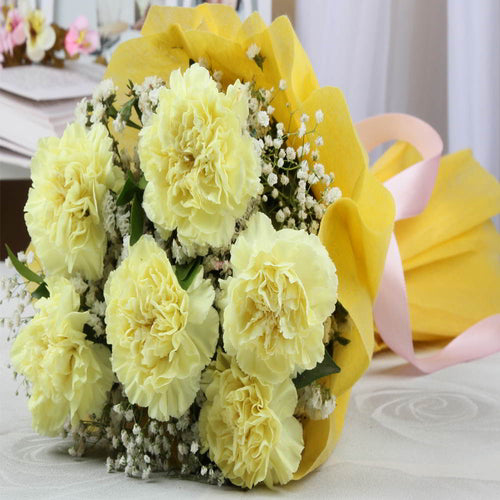 Beautiful Yellow Carnations