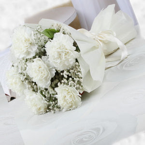 Soft White Carnations