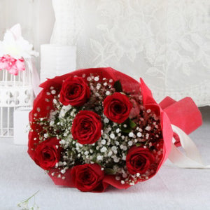 Lovely Six Red Roses Bouquet