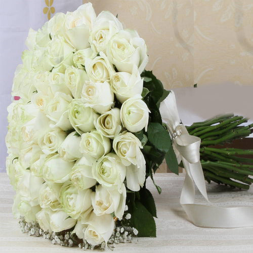 Gorgeous Bouquet of White Roses