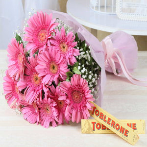 Gerberas Bouquet with Toblerone Chocolate