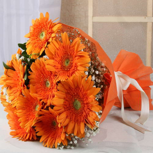 Bouquet of Beautiful Orange Gerberas