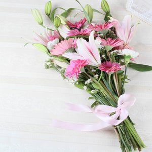 Pink and White Flowers Bouquet