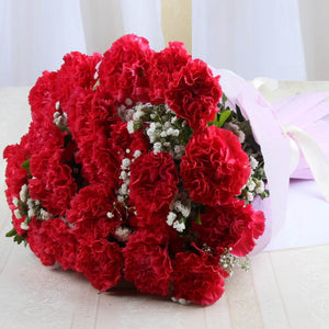 Red Carnation Tissue Bouquet
