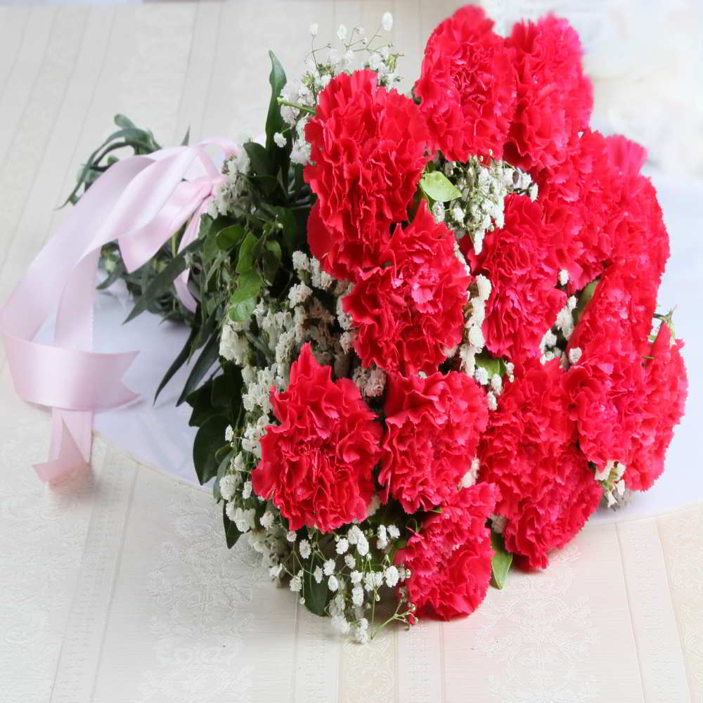 Ten Pink Carnation Bouquet