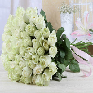 White Roses Hand Bouquet