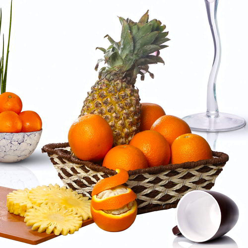 Basket of Orange and Pineapple