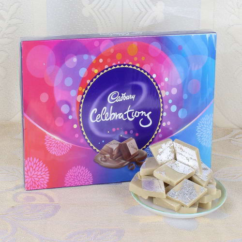 Cadbury Celebration Chocolate Pack and  Kaju Katli Box