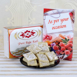 Special Card with Kaju Katli Sweet