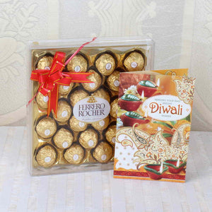 Diwali Greeting Card with Ferrero Rocher Chocolates