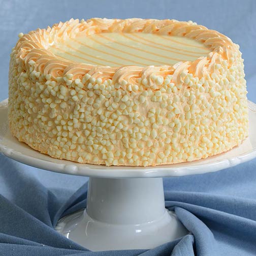 One Kg Orange Flavor Round Shape Cake