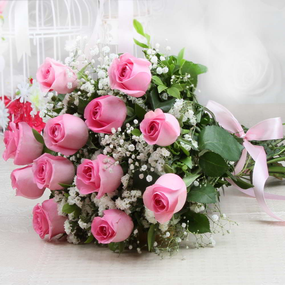 Bouquet of Beautiful Pink Roses