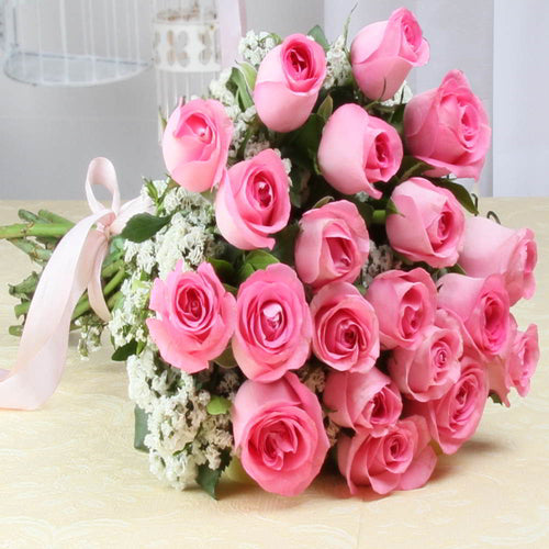 Bouquet of Twenty Pink Roses